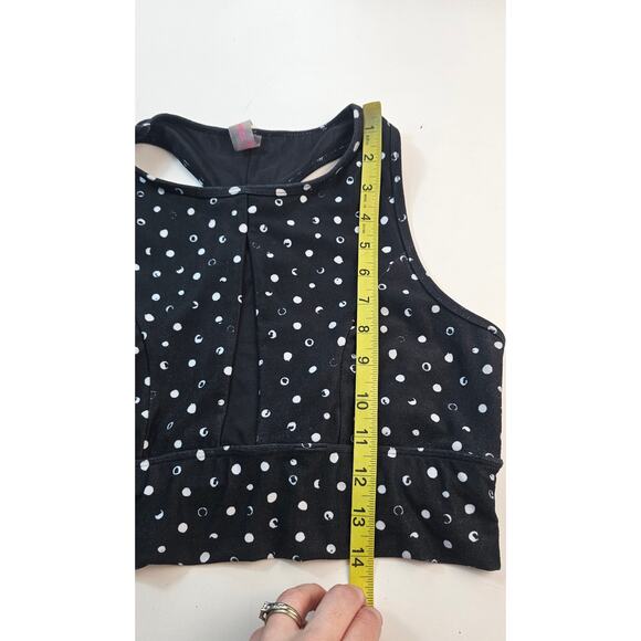 BETSEY JOHNSON POLKA DOT SPORTS BRA M breathable full support coverage active - Picture 8 of 8